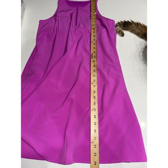Lou & Grey Wanderweave Athletic Dress Sleeveless 1/4 Zip Magenta S Athleisure - Picture 6 of 8